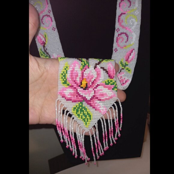 🌸 Gerdan made of beads with a magnolia flower 🌸 - Picture 3 of 5
